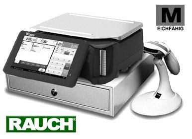 Doppelwaage Mit Drucker 30kg - Kassenwaage Mit Quittierungsfunktion Für Supermarkt & Einzelhandel